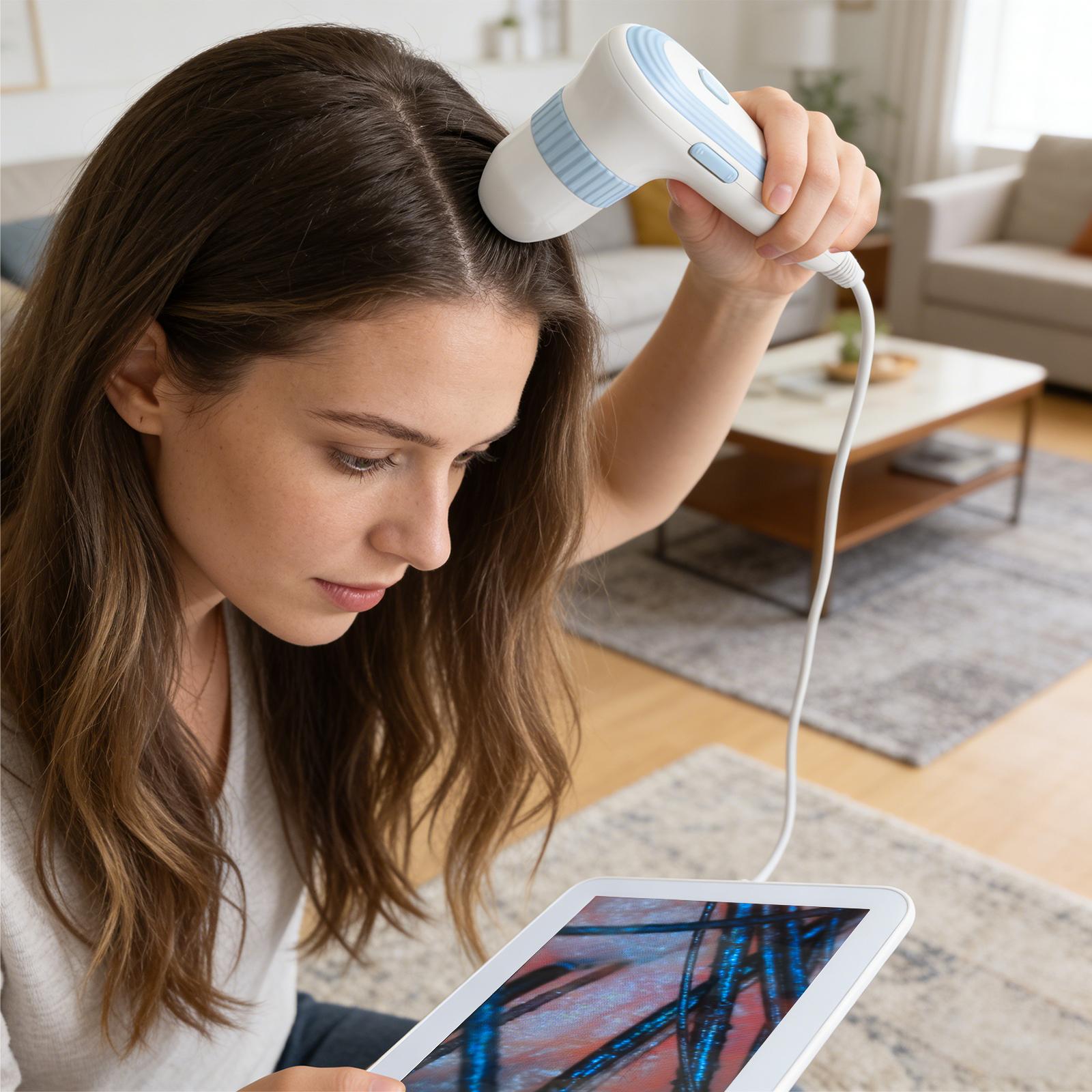 Scalp detector, hair follicle analysis, skin detector, photo capture, scalp therapy device, beauty salon scalp analysis Scalp detector, hair follicle analysis, skin detector, photo capture, scalp therapy device, beauty salon scalp analysis