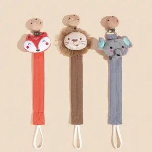 Cartoon Elephant Design Pacifier Holder, 1 Count Anti-lost Pacifier Chain, Pacifier Clip, Teether Toy Chain, Baby Bottles Accessories