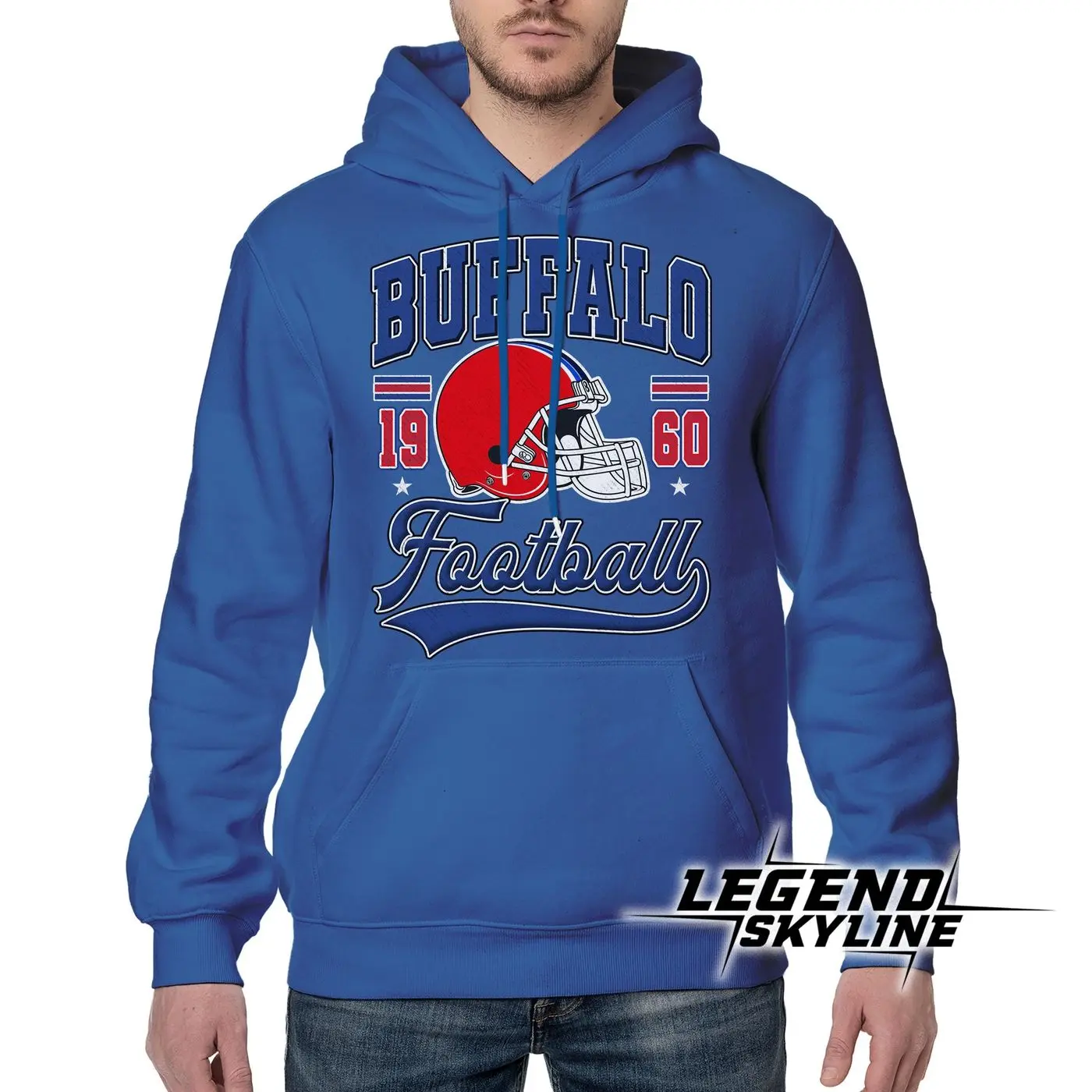 Buffalo Football Vintage Unisex Retro Style Hoodie, Gift for Buffalo Football Fans