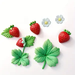 Strawberry Leaf and Flower Shaped Mold Set, Resin Silicone Molds, for Decoration, Making and DIY Handicrafts, Making Clay Crafts, Candles, Handmade Gifts and Other DIY Tools