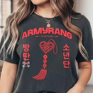 Bangtan Arirang Tour 2026 Unisex T-Shirt, Armyrang Heart Tassel Korean Symbol Design, Gift for Kpop and Army Lovers G