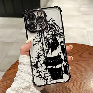 New Cartoon Anime Gothic Style Phone Case Suitable for iPhone 17 16e 16 15 14 13 12 11 Mini Pro Max Air X XR XSMAX 8 7 Plus Anti Fall Transparent Soft Back Cover Casing
