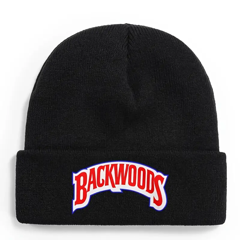 Sporty Chic Fitted Cuffed Beanie with Pipe Graphic - Unisex Acrylic Knit Hat for Everyday Outdoor Wear, Breathable & Heat Insulating, Hand Wash Only, Casual, Skin-Friendly