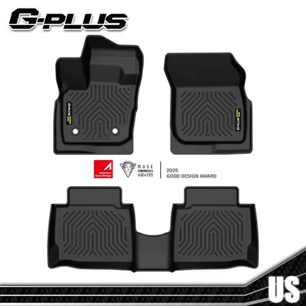 G-PLUS TPE All-Weather Anti-Skid Floor Liners, Easy Installation Car Accessories for 17-20 Ford Fusion, Waterproof 3D Molded Black Automotive Mats, All-Weather Floor Mats