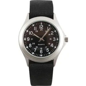 Black - Quartz Military Style Watch