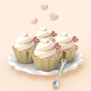 Metalmorphose 3D CUPCAKE WITH A SPOON KEYRING
