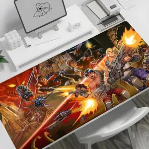 Contra Operation Galuga Mouse Pad large keyboard mouse desk pad non-slip rubber gaming mouse pad laptop carpet 600x300