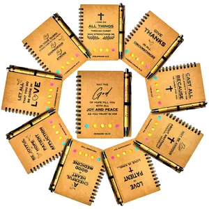 10 Sets Christian Notebooks Bulk Prayer Journals Inspirational Christian Gifts Bible Notebook with Bible Verse Pens for Women Men Church Members Bible Study Groups & Church Families