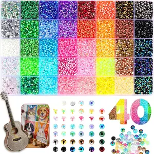 3mm Mixed Color AB Resin Flat Back Rhinestones Jelly Water Drop DIY Clothing Nail Art Craft Phone Decoration