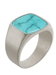 RTZN Turquoise Cushion Signet Ring