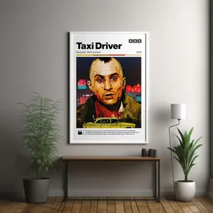 Taxi Driver print - Taxi Driver movie poster - Crime, Martin Scorsese movies print - Cinema wall art decor - Movie collectibles - Wall decor
