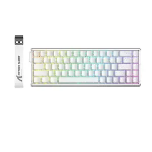 Attack Shark X68MAX USB Wired Mechanical Gaming Keyboard Magnetic Axis, RGB Lighting Customizable Keyboard return rate 8000Hz ,Aluminum alloy positioning plate Backlit Keyboard Lighted Mechanical Keyboard