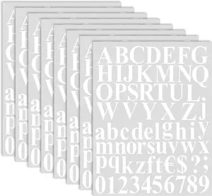 8 Sets 536 count Vinyl Letter Number Stickers Alphabet Large Self Adhesive Mailbox Number  Stickers for Sign Door Business Address Decor(1 Inch,White)