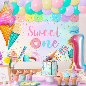 1st Birthday Decorations for Girl, Sweet One Birthday Party Decorations, Sweet one first birthday decorations Donut Ice Cream Themed Party Supplies for Dount Party Decorations