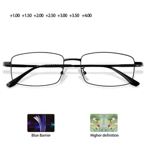 Dual Protection for Clear Vision! FYTOO Blue Light Reading Glasses. Available in +1.00 to +3.00 strengths. Super-light titanium frame for books & screens. FT3009HS