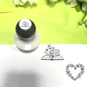 Two Different Floral Pattern Handmade Stamps, Wreath Plant Postage Stamp, Suitable for Scrapbooks, Albums, Envelopes, Greeting Cards, Cover