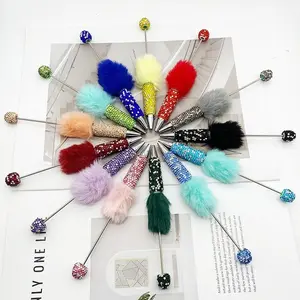Fluffy Ball Decor Pen, 2/10/20pcs Colorful Ball Decor Pen, Office Stationery & Supplies for Home School Dormitory, Writing Pen, Multicolor Pen