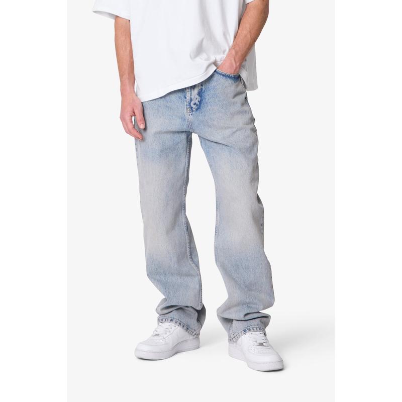 mnml Baggy Denim - Light Sand Washed Blue - TikTok Shop