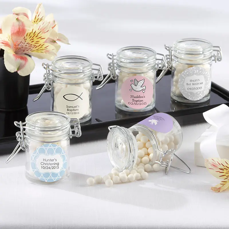 Kate Aspen 27037NA-RL Personalized Glass Favor Jars - Religious, Set of 12