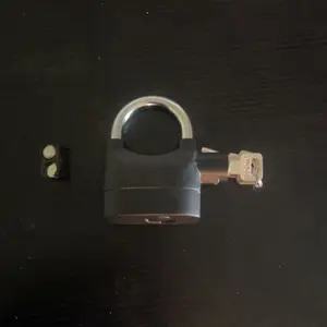 Anti-Theft Alarm Padlock with Lock Hasps, Aluminum alloy material，110dB Loud Siren, Heavy Duty Weatherproof Security Lock, Key/Combination Access, Vibration-Triggered Alarm for Bikes, Gates, Outdoor Use