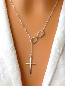Lucky Cross Pendant Necklace, Bohemian Style Neck Decoration Jewelry, Perfect For Birthdays, Graduation Ceremonies, Christmas, Daily Gatherings - Beach Vacations - Valentine's Day Gifts