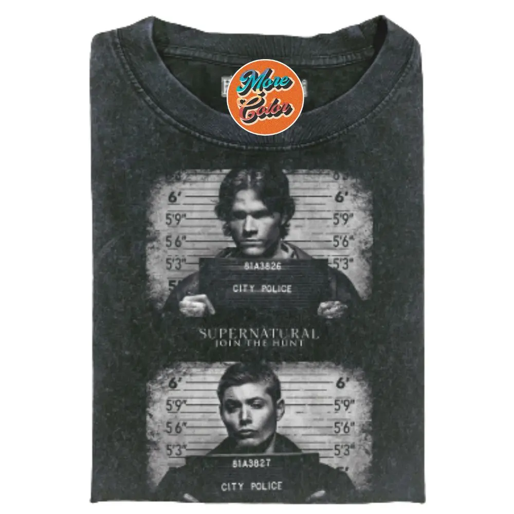 Supernatural Mugshot Dean And Sam Wincheste Movie Vintage T-Shirt, Funny Movie Shirt, Gift For Men, Gift For Women, Trending T-shirt
