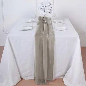 Chiffon Table Runner 6ft Natural - Lightweight Table Linen