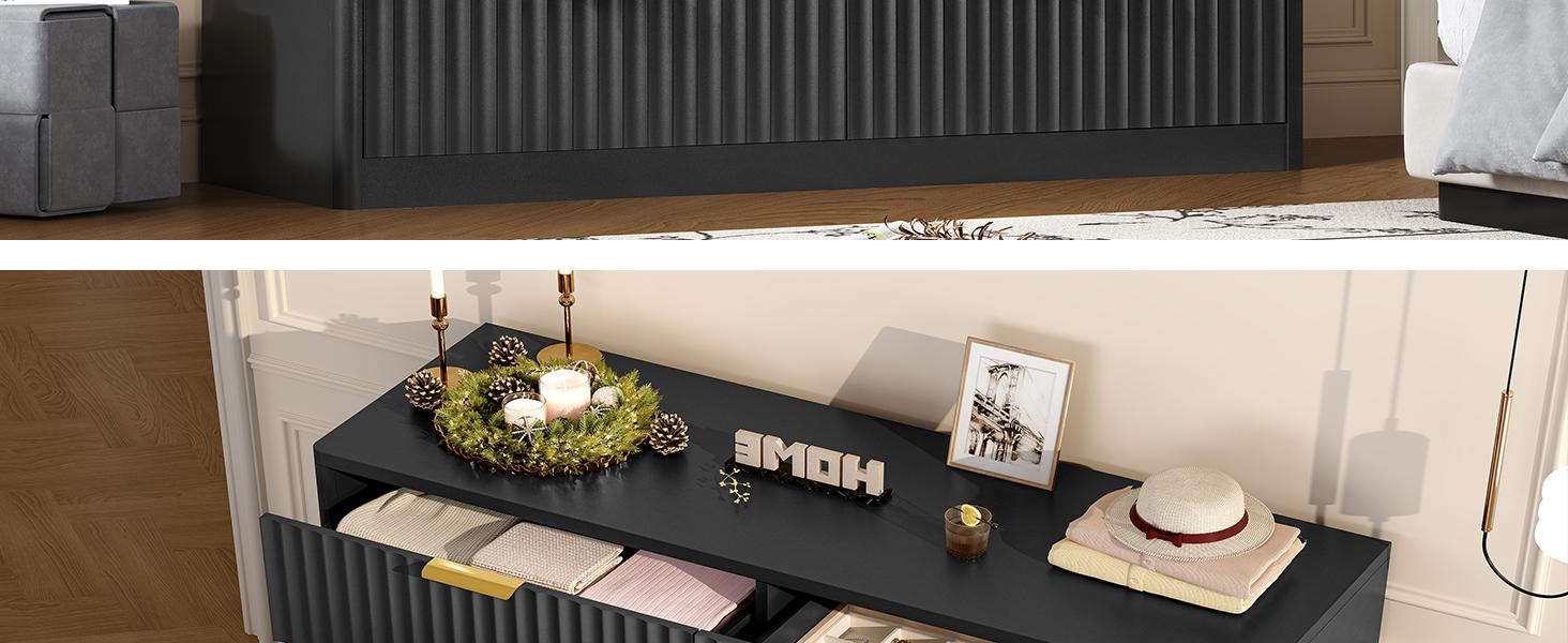 Black Summergarden 63" Wide Modern Bedroom Dresser - 9-Drawer Chest of Drawers with Metal Handles, Cupboards Storage Cabinet Organizer for Bedroom, Living Room, Multiple Storage Drawers,dorm essentials,home decor campingessentials Black Summergarden 63" Wide Modern Bedroom Dresser - 9-Drawer Chest of Drawers with Metal Handles, Cupboards Storage Cabinet Organizer for Bedroom, Living Room, Multiple Storage Drawers,dorm essentials,home decor campingessentials