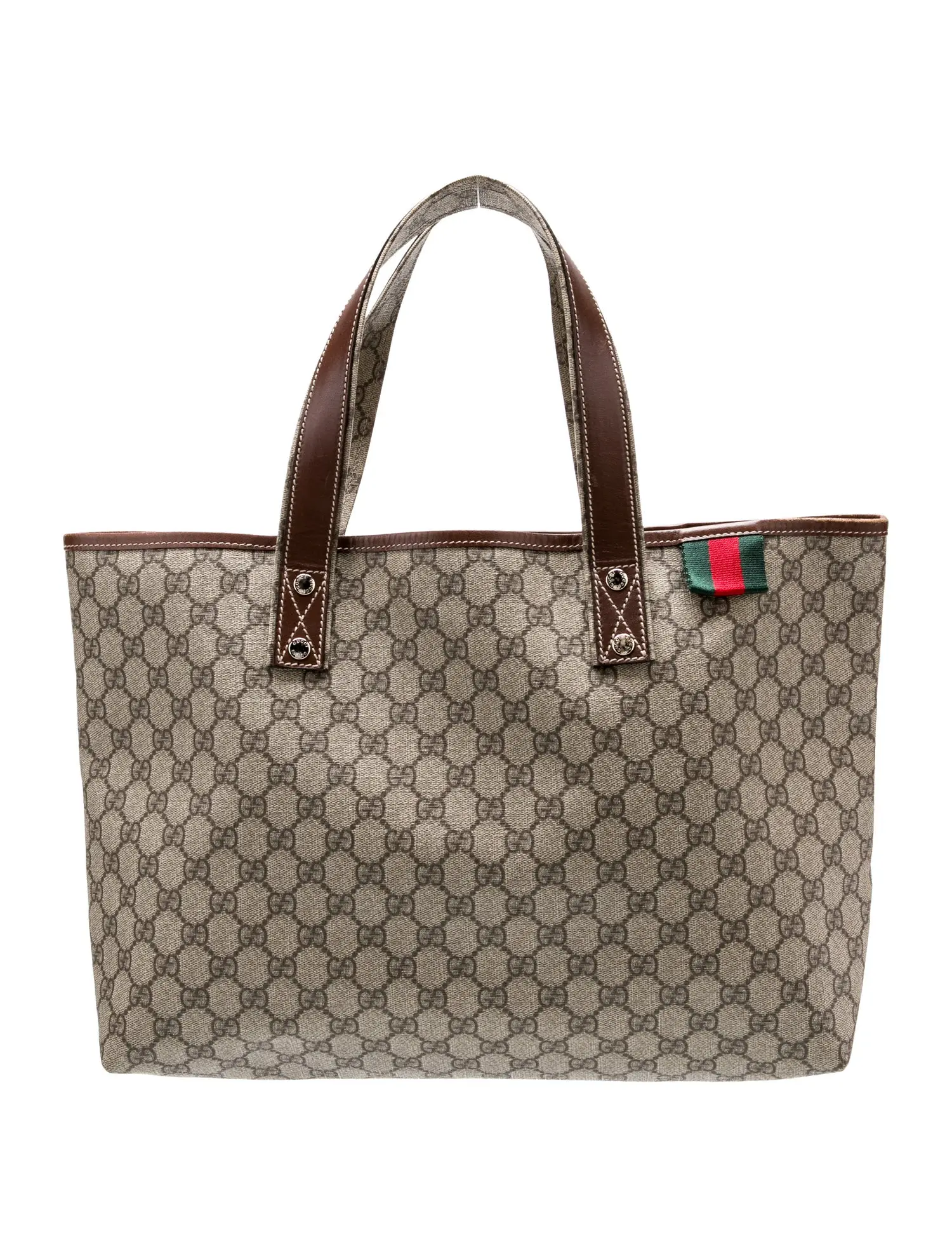 Pre-owned GUCCI PVC Shoulder Bags GG Supreme Tote 4000018028498