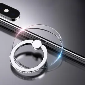 360-Degree Rotatable Phone Ring Holder, Self Adhesive Ring Phone Grip, Universal Mobile Phone Accessories for iPhone & Android