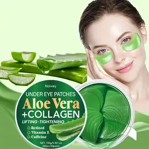 30 Pairs Aloe Vera+Collagen Under Eye Masks, Moisturizing Eye Masks, with Retinol, Caffeine and Vitamin E, Collagen Eye Masks Smooth & Hydrate Skin Around Eyes, Improves Eye Appearance, Hydration, Day & Night Use