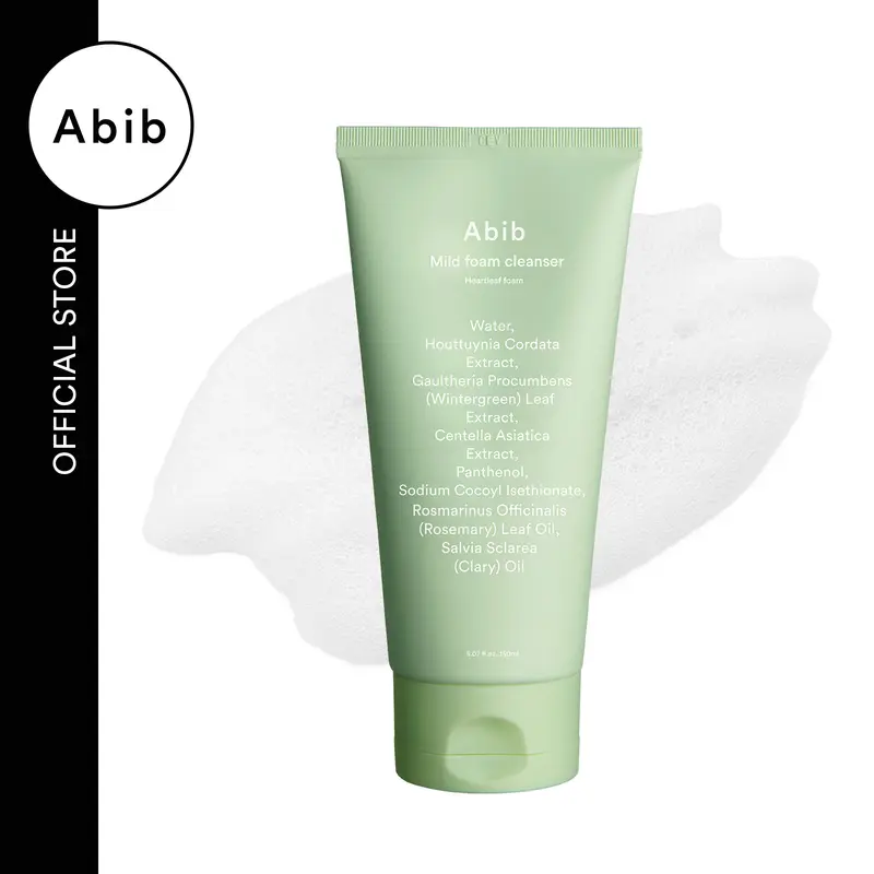[Abib Official] Heartleaf Extract Mild Acidic Foam Facial Cleanser - Korean Hydrating Facial Wash for Acne-Prone Adults, Sensitive Skin with Soothing Redness Relief, Deep Cleansing, Anti-Acne Benefits | Daily Care, All Seasons Skincare Product