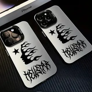 Creative Trendy New Five-Pointed Star Phone Case Suitable for iPhone 16, 15, 14, 13, 12, 11 Pro Max, X, XR, XS Max, 8, 7 Plus Anti-Drop Matte Back Cover