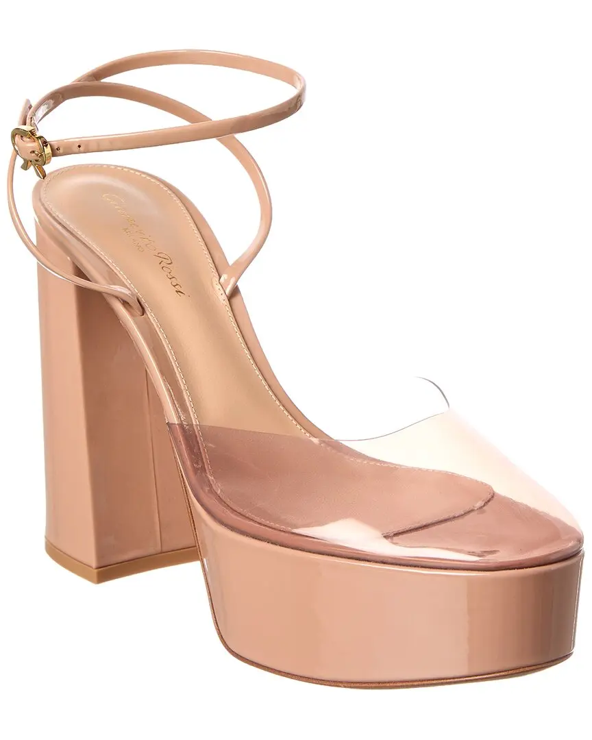 Gianvito Rossi Dua 70 Patent & Vinyl Platform Pump