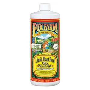 FoxFarm Big Bloom Liquid Plant Food 1 Quart, Organic OMRI Listed Nutrient