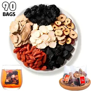 Kidney Support Tea Formula Ginseng Six Treasure Tea Organic Traditional Kidney Detox Cleanse Tea Vitality Boost Tea Ginseng Red Date Wolfberry Natural Caffeine Free Herbal Tea Bags For Men Women Daily Wellness Energy Detox Tea