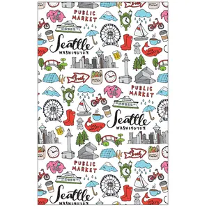Digitally Printed City Themed Kitchen Towels