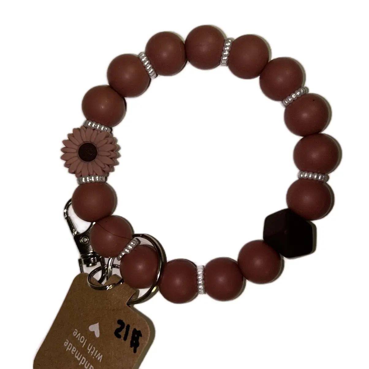 Beaded Sunflower Wristlet