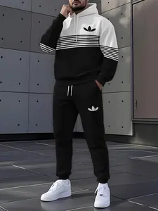 Holiday Special 2026 Men's Trendy Hoodie Set Two Piece Set Hoodie Pants Sports Style Printed Elements Christmas and Halloween Special Offer
