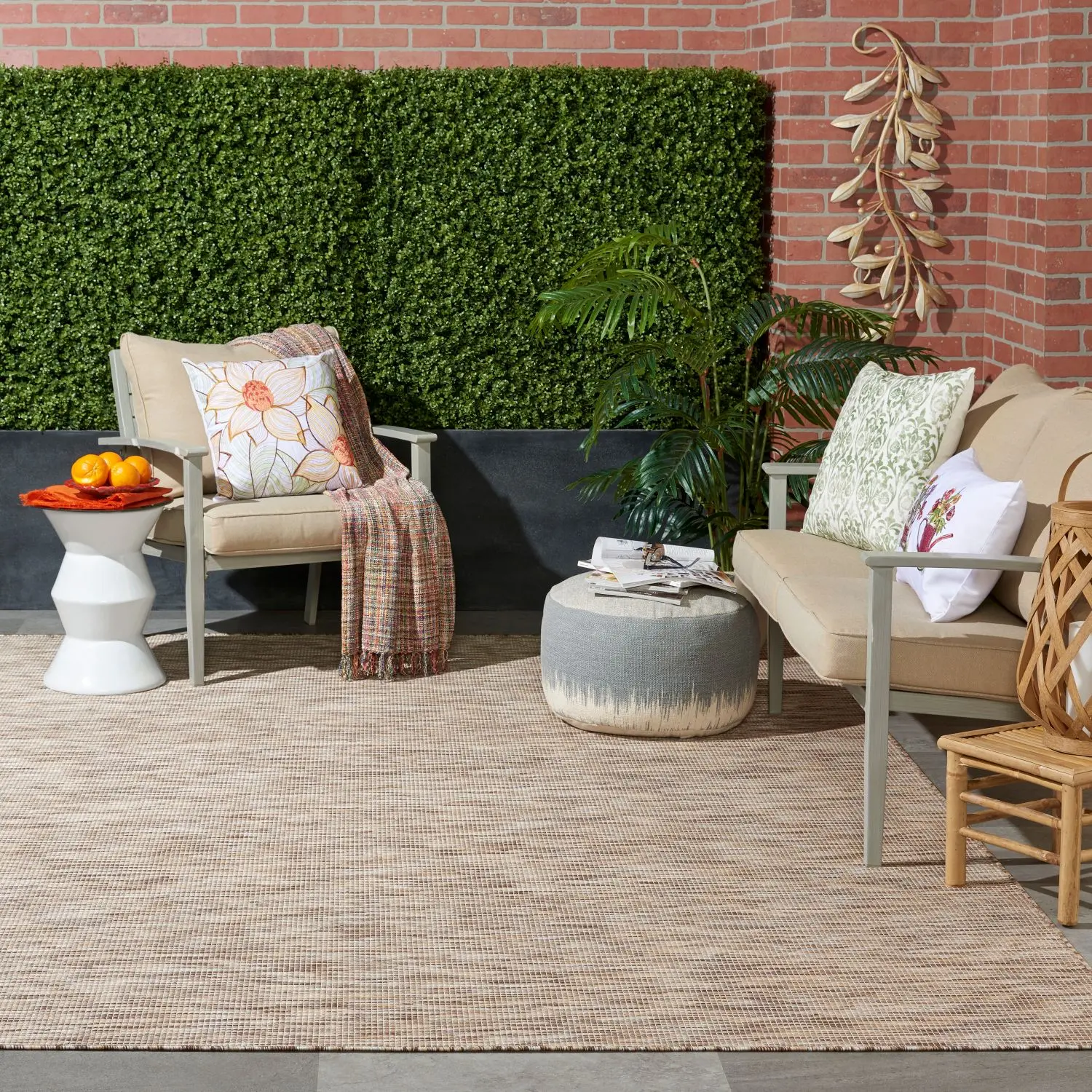 Nourison Positano Solid Indoor Outdoor Rug Nourison Positano Solid Indoor Outdoor Rug