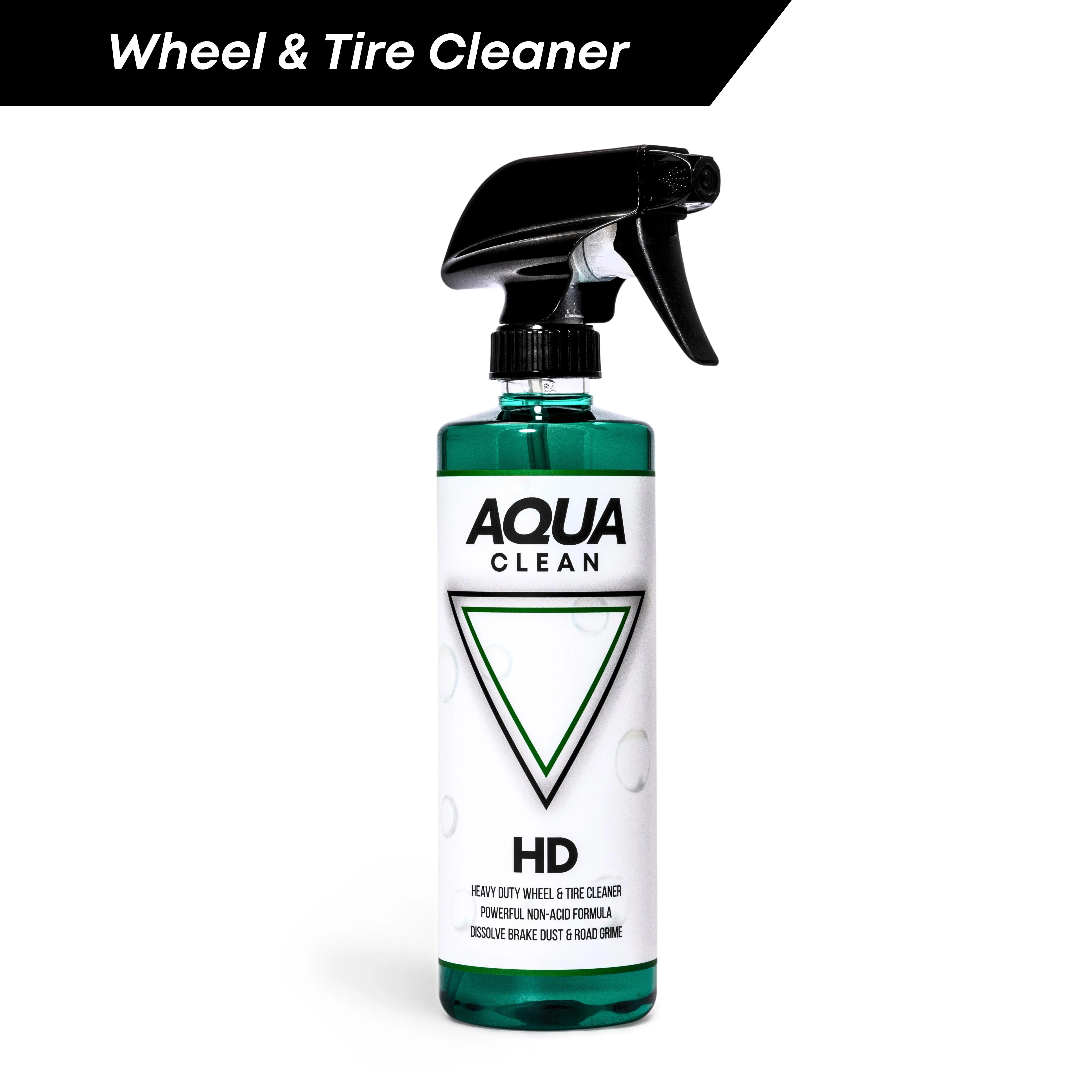 AquaClean HD Heavy Duty Wheel & Tire Cleaner Non-Acid Formula for Deep Clean Without Damage Safe for All Finishes Eliminates Blooming & Removes Grime