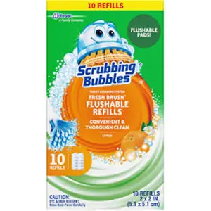 212 MAIN Scrubbing Pad Cleaning Brush Refills - 10-Piece Scrubber Refills Pack with Sponges (Model 235780)