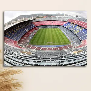 Camp Nou Football Stadium, Stadium Poster, Sport Art, Gift for him, Man Cave Decor, Art Print, Poster Print Wall Art - No Frame
