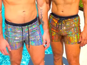 Holographic Stretch Short Mens