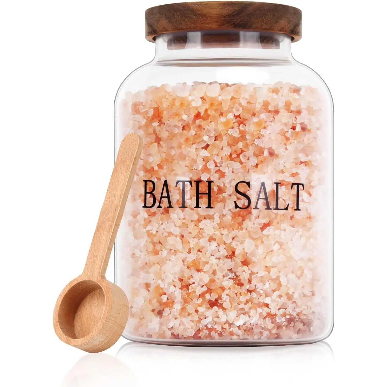 74 oz Glass Bath Salts Jar,Bath Salt Container with Lid and Scoop,Bathroom Organizers and Storage,for Bathtub Accessories for Women,Bathroom Decor,Home Decor