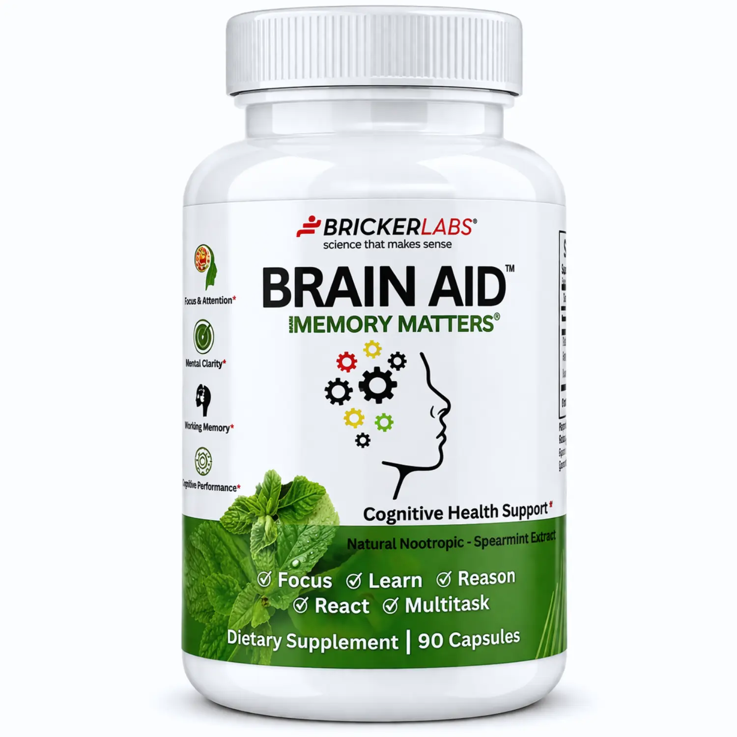 Brain Aid Memory Matters – Brain Health Supplement for Memory, Focus & Mental Clarity | Supports Learning, Concentration & Healthy Cognitive Function | Daily Brain Nutrition for Students, Professionals & Adults | 60 Capsules