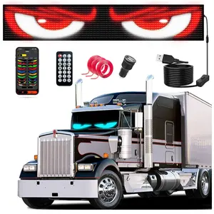 RAZEN PRO-RGB Devil Eyes LED Light Bar for Trucks - Bluetooth-Controlled, Customizable, IP65 Waterproof Automotive Decorative Light for Night Driving, Party Use