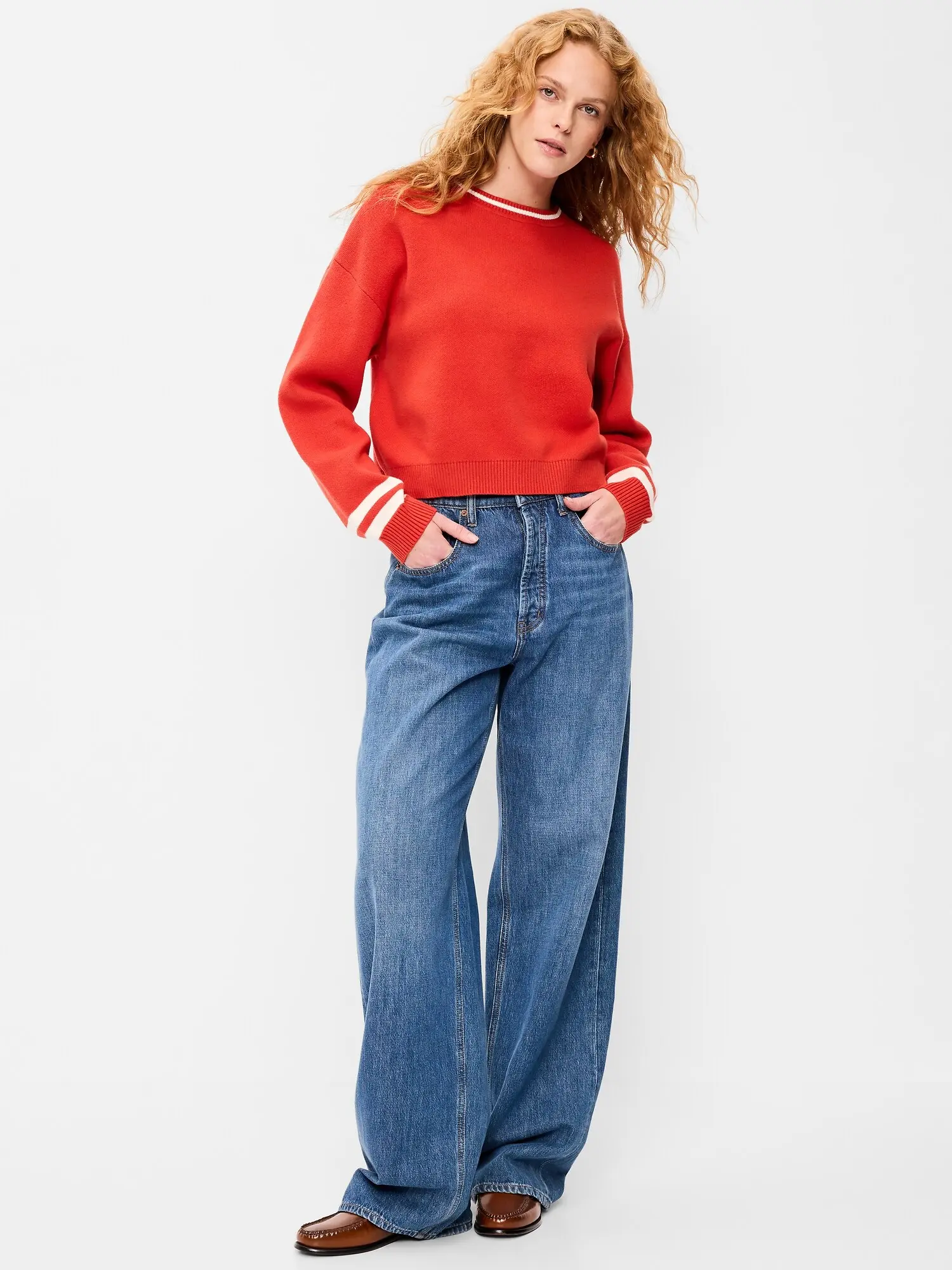 Old Navy Women's SoSoft Cotton Crew-Neck Cropped Sweater