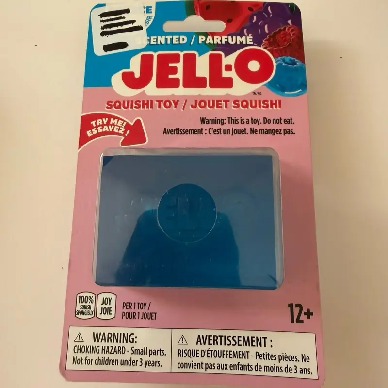 1 Blue Jell-o Scented Squishy Toy - Classic Novelty Stress Relief Toy for Kids