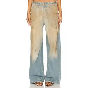 Jaded London Colossus Wide Leg Jeans in Muck
